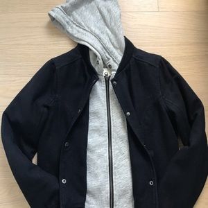 A&F wool blend hoodied jacket